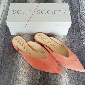 Sole Society suede mules